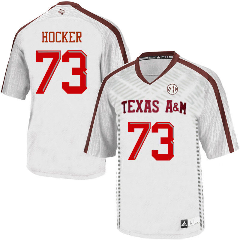 Men #73 Jared Hocker Texas A&M Aggies College Football Jerseys-White